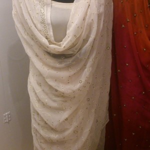 Beaded Indian wedding sari